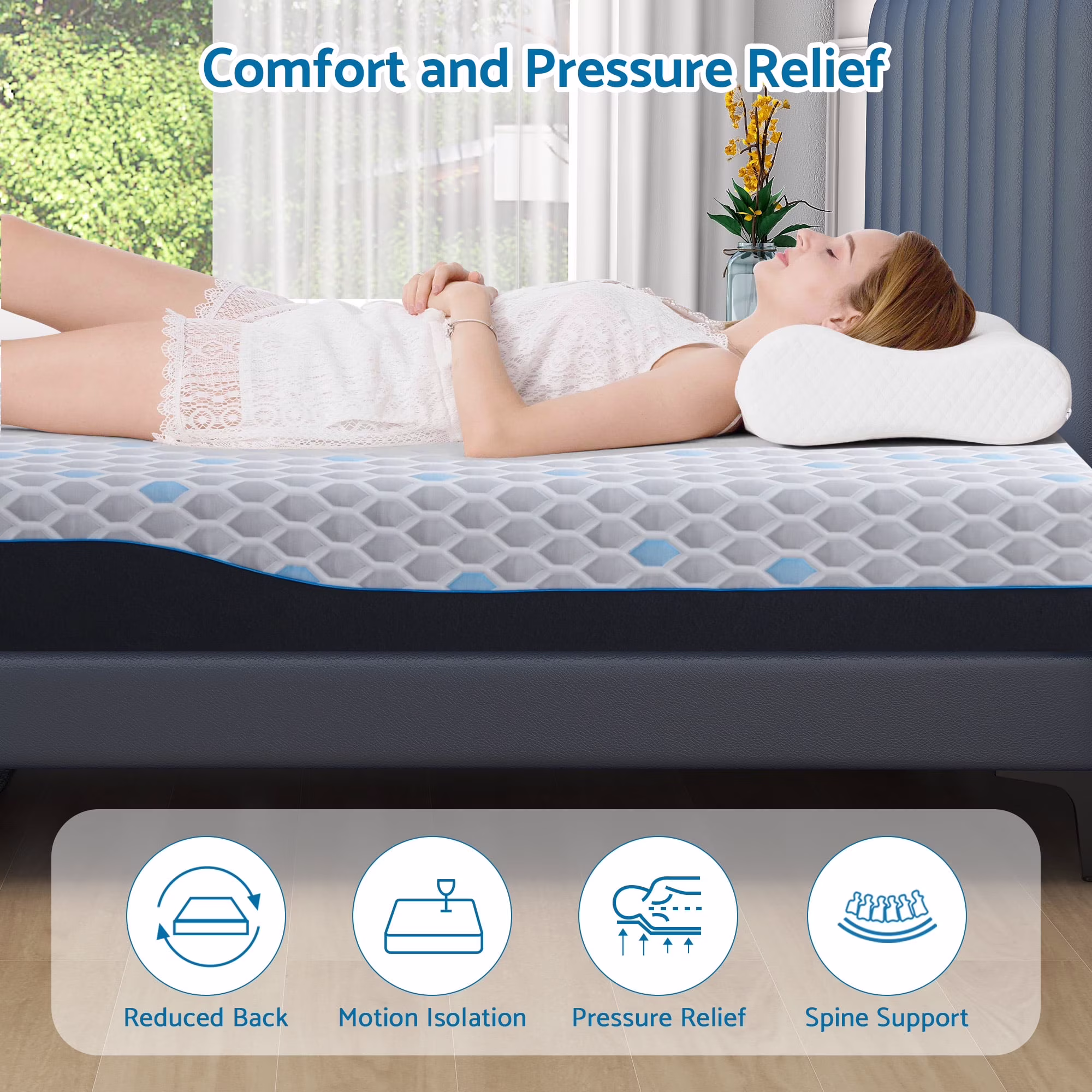 Memory Foam Mattress - Super King 10 inch Eco-friendly