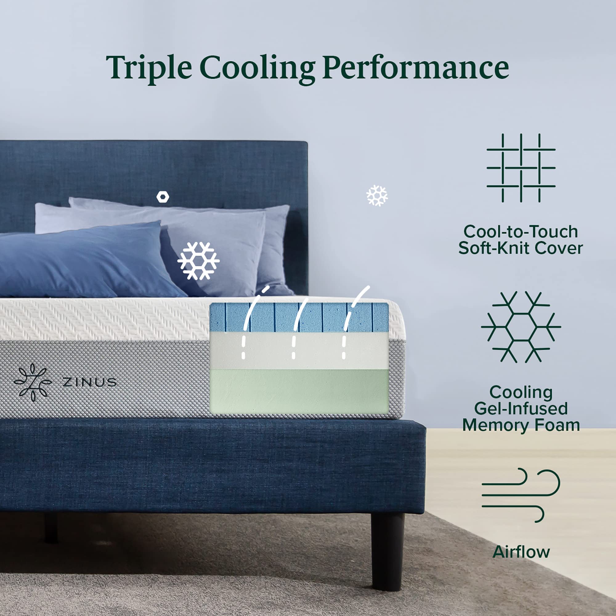 Memory Foam Mattress - Twin XL 14 inch Cooling