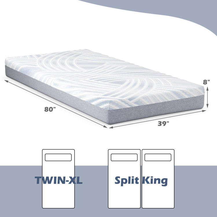 Memory Foam Mattress - Twin XL 8 inch Cooling