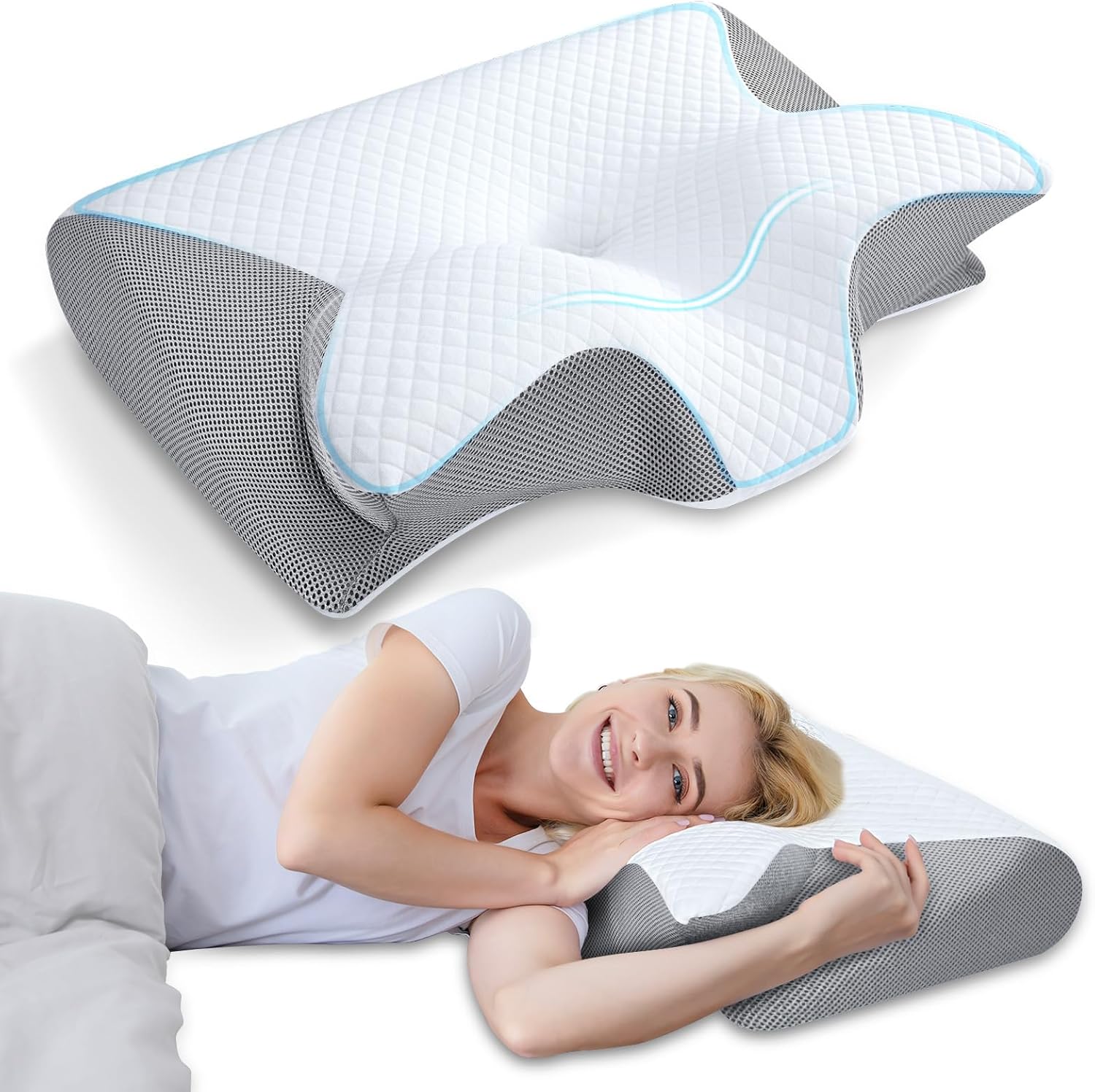 Memory Foam Pillow - Cervical Support