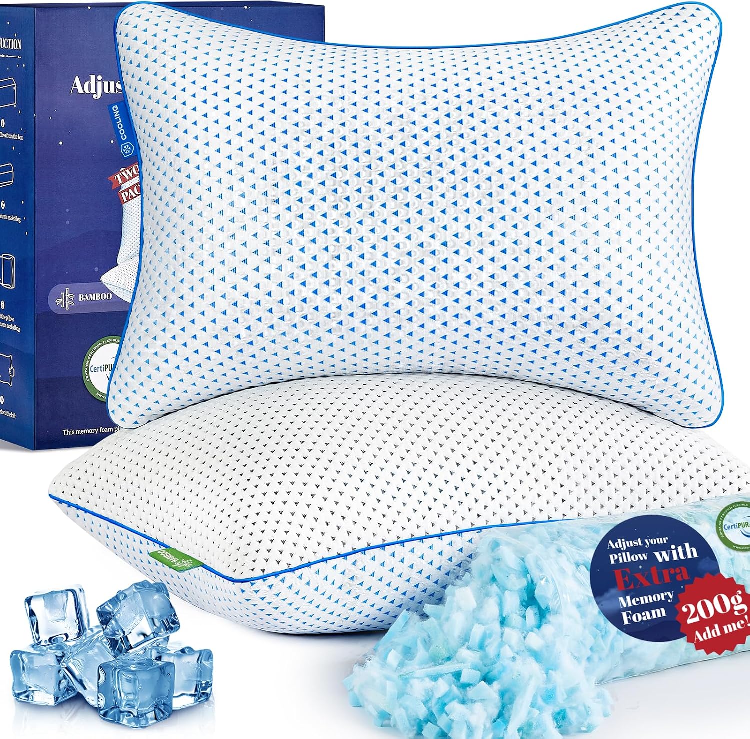Memory Foam Pillow - Cooling Gel