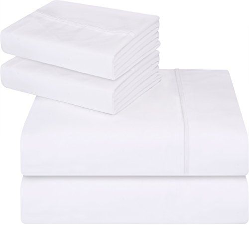 Microfiber Bed Sheet Set - Double - 4 Piece - White