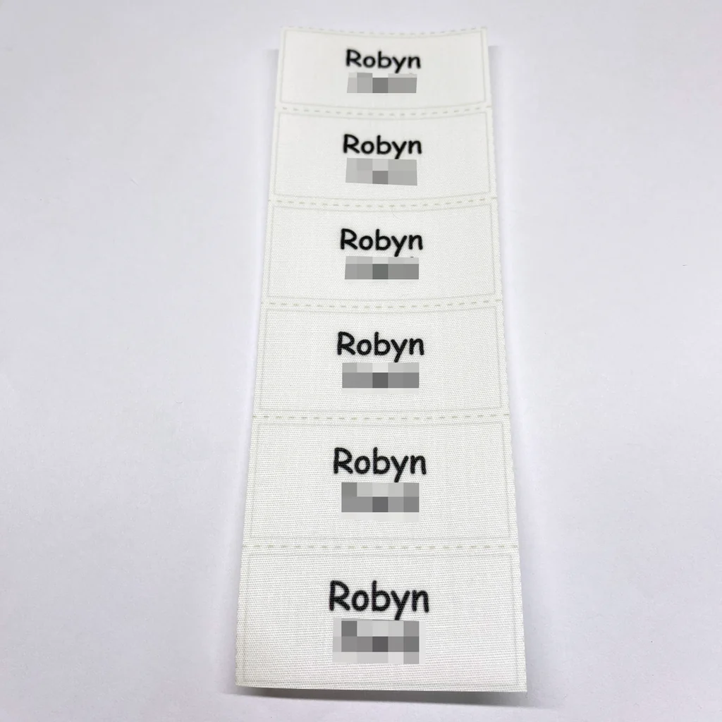 Name Labels - Iron On - 50 Pack - White