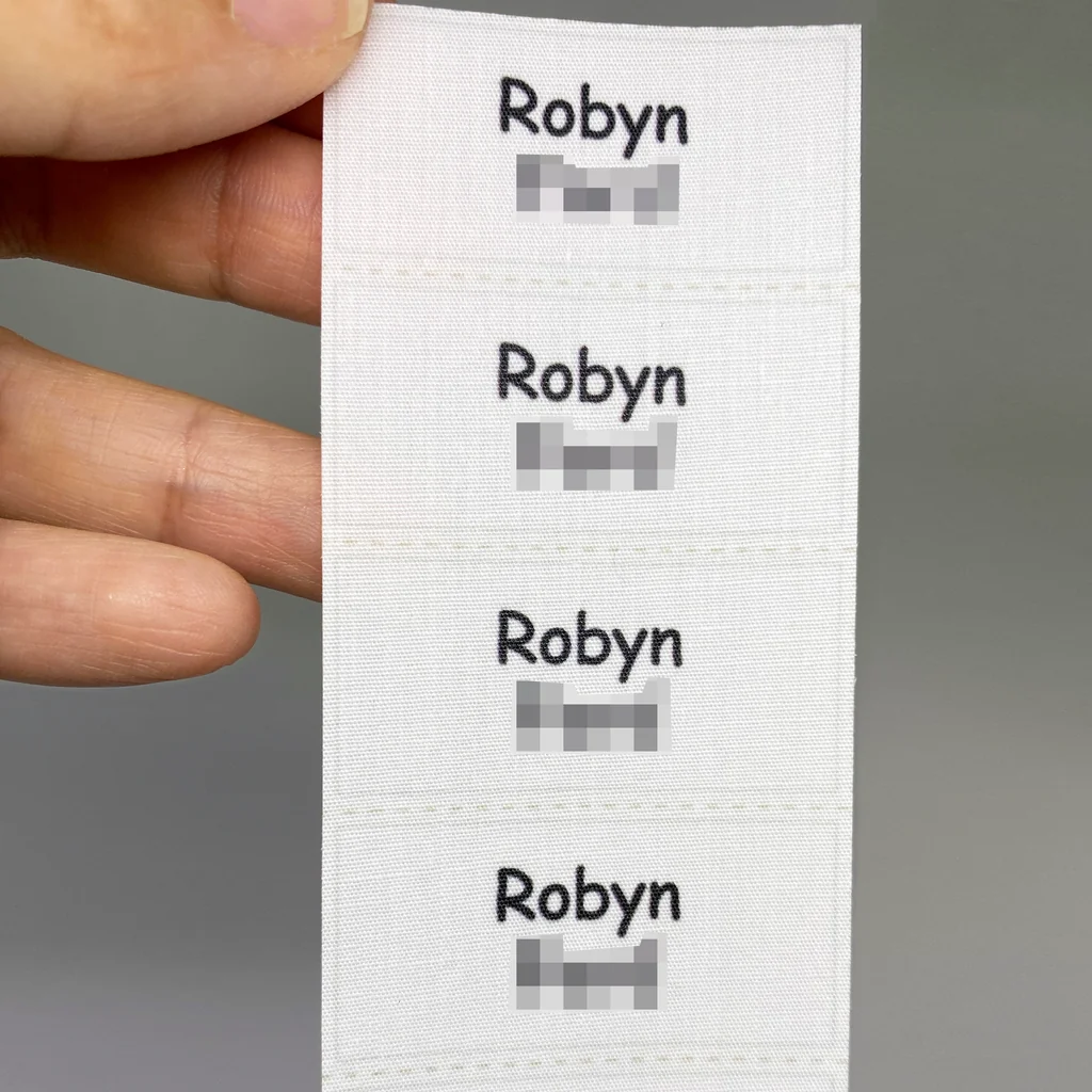 Name Labels - Iron On - 50 Pack - White