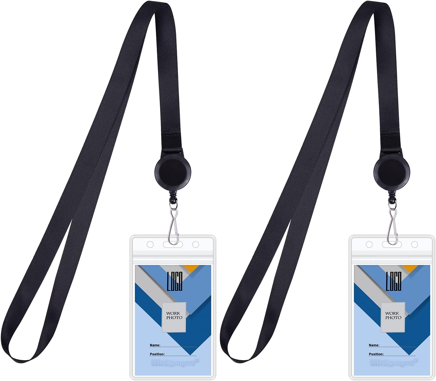Name Tags - Plastic - Lanyard - 10 Pack