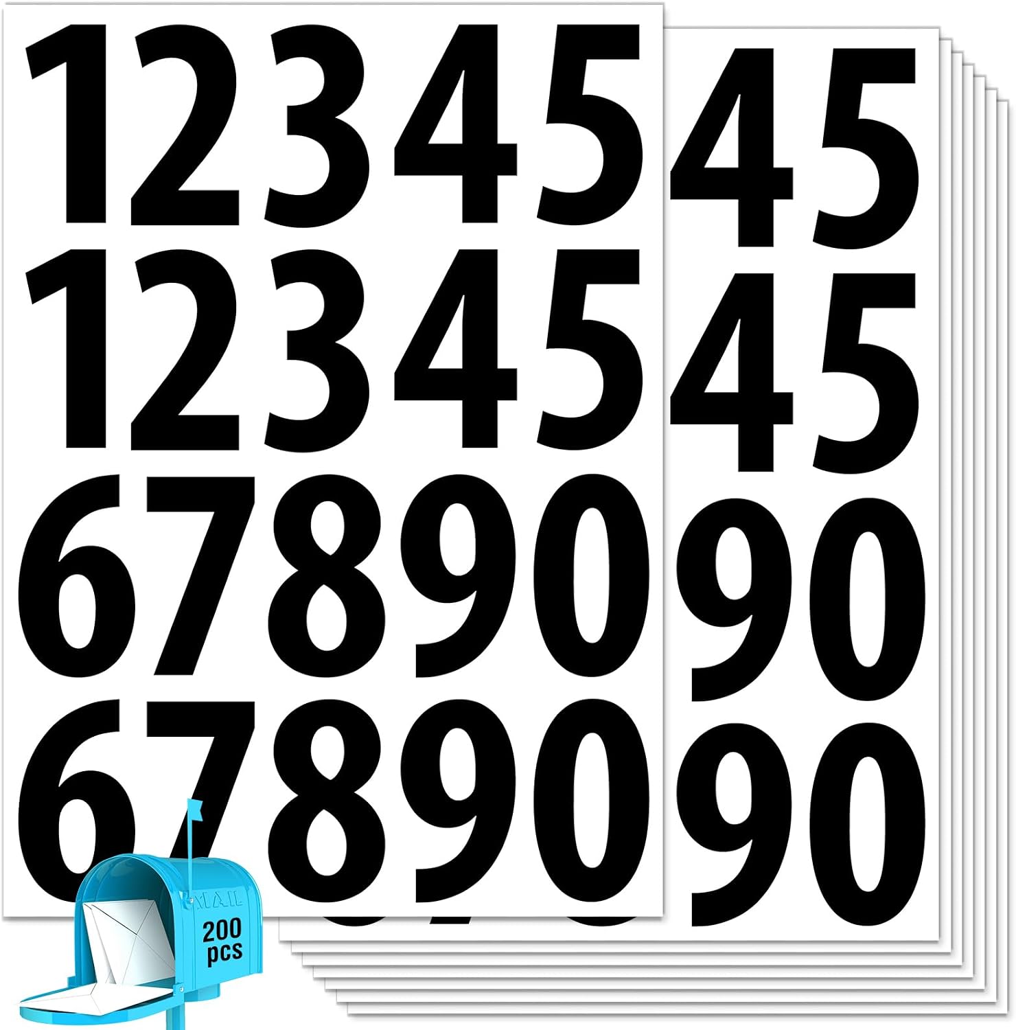 Number Stickers - 200 Pack