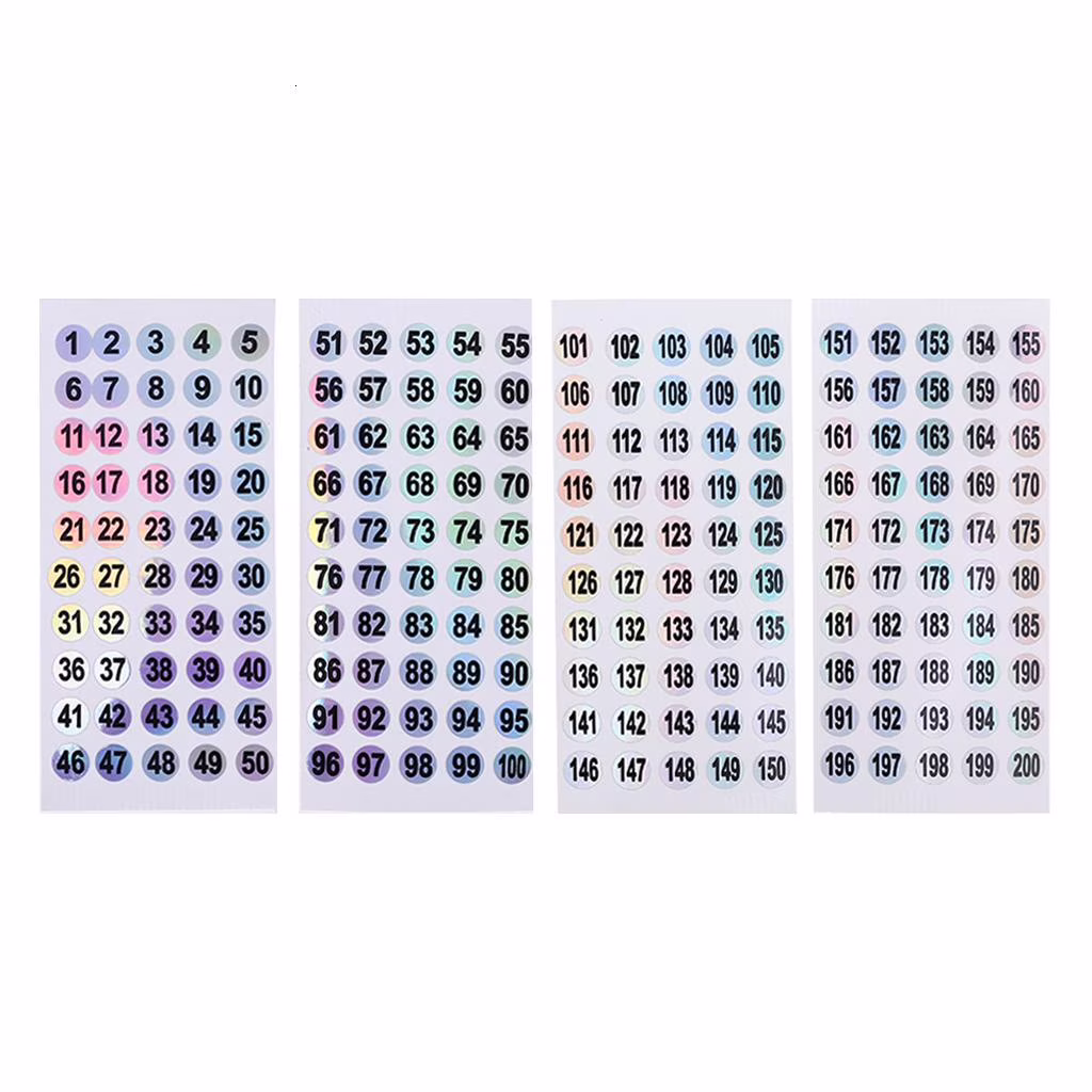 Number Stickers - 200 Pack