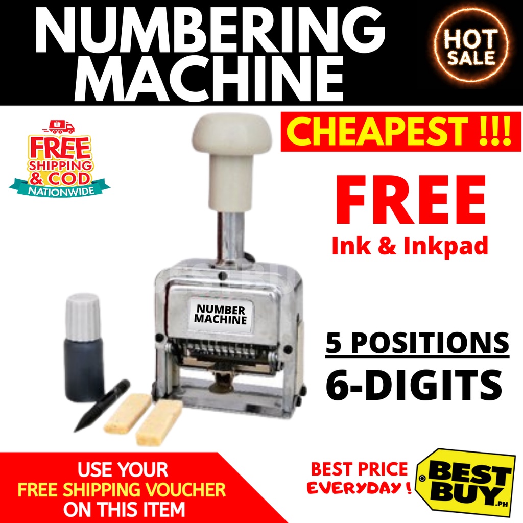 Numbering Machine - 6 Digits - Self-Inking