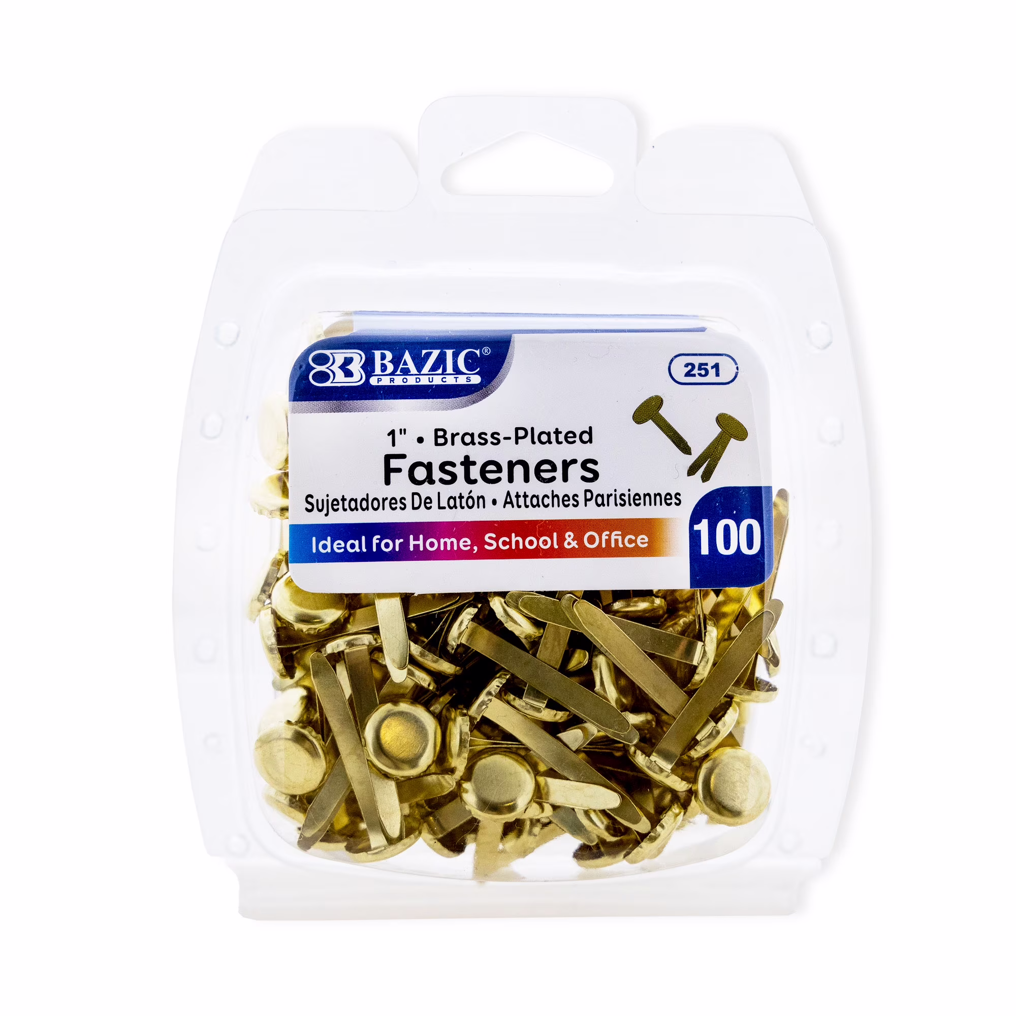 Paper Fasteners - Brass - 100 Pack