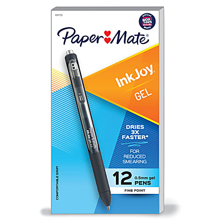 Paper Mate InkJoy Gel Pen - Black - 12 Pack