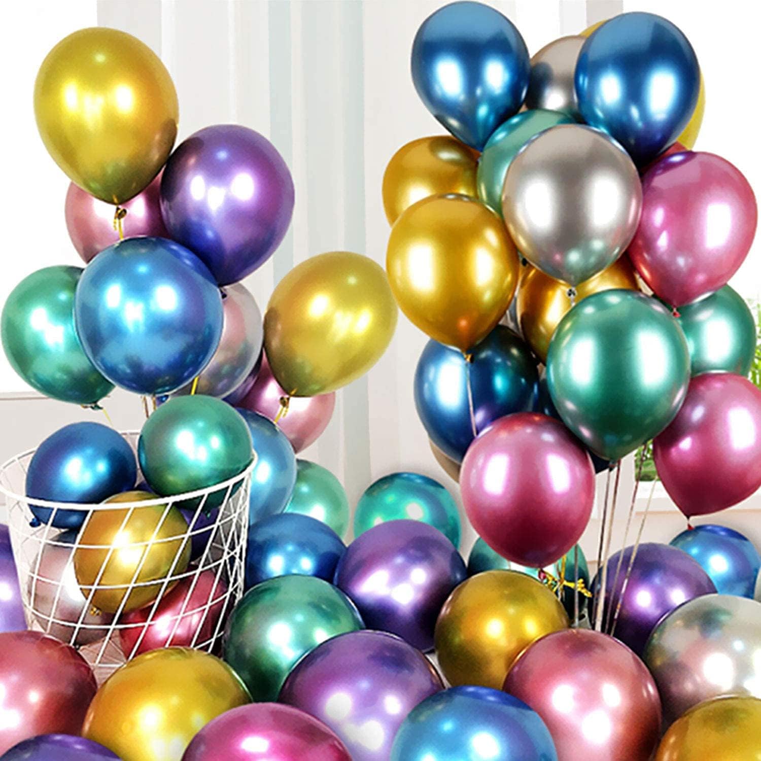 Party Balloons - 50 Pack - Foil - Assorted