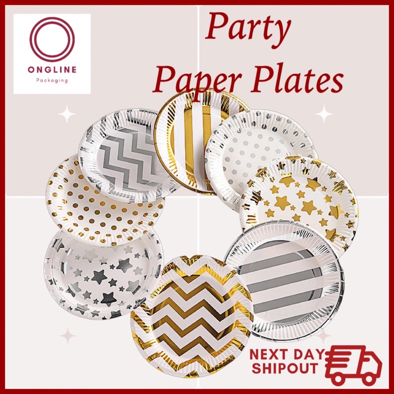 Party Plates - 20 Pack - Paper