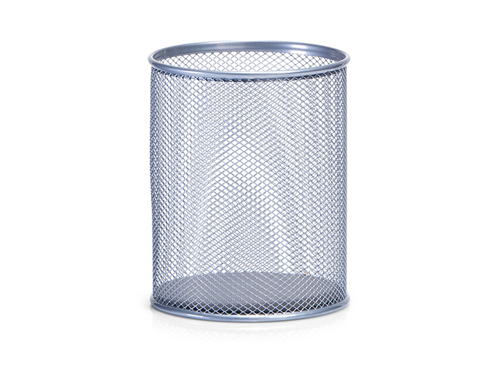 Pen Holder - Mesh - Silver