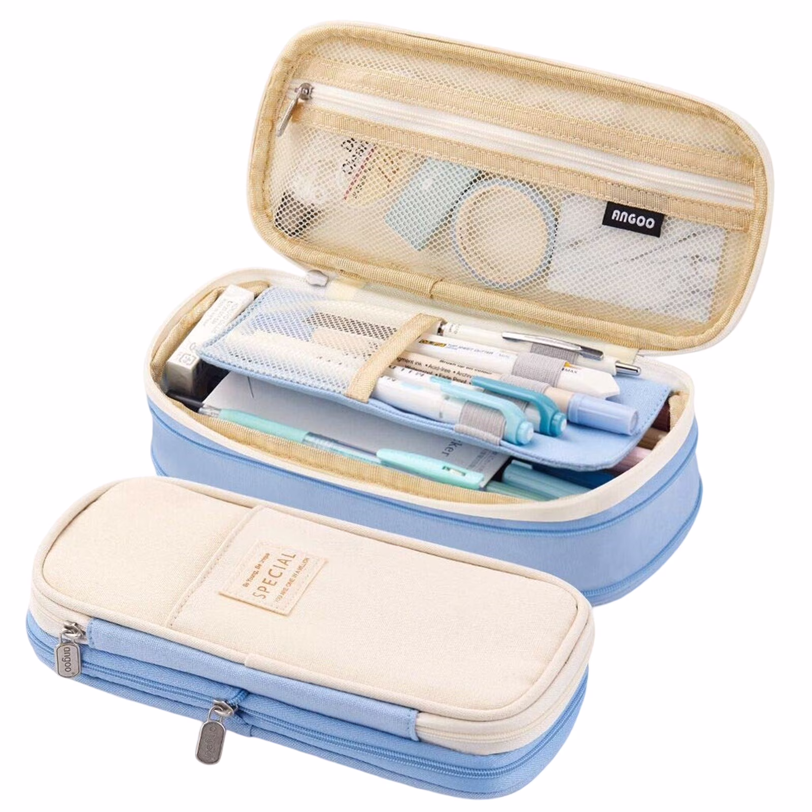 Pencil Case - Canvas - Blue