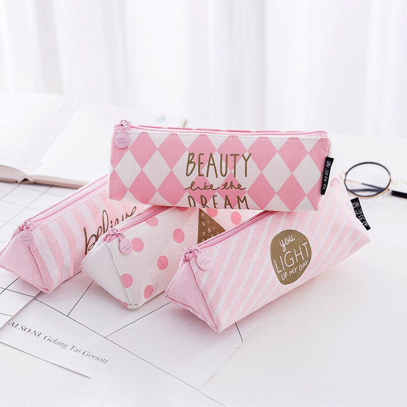 Pencil Case - Canvas - Pink