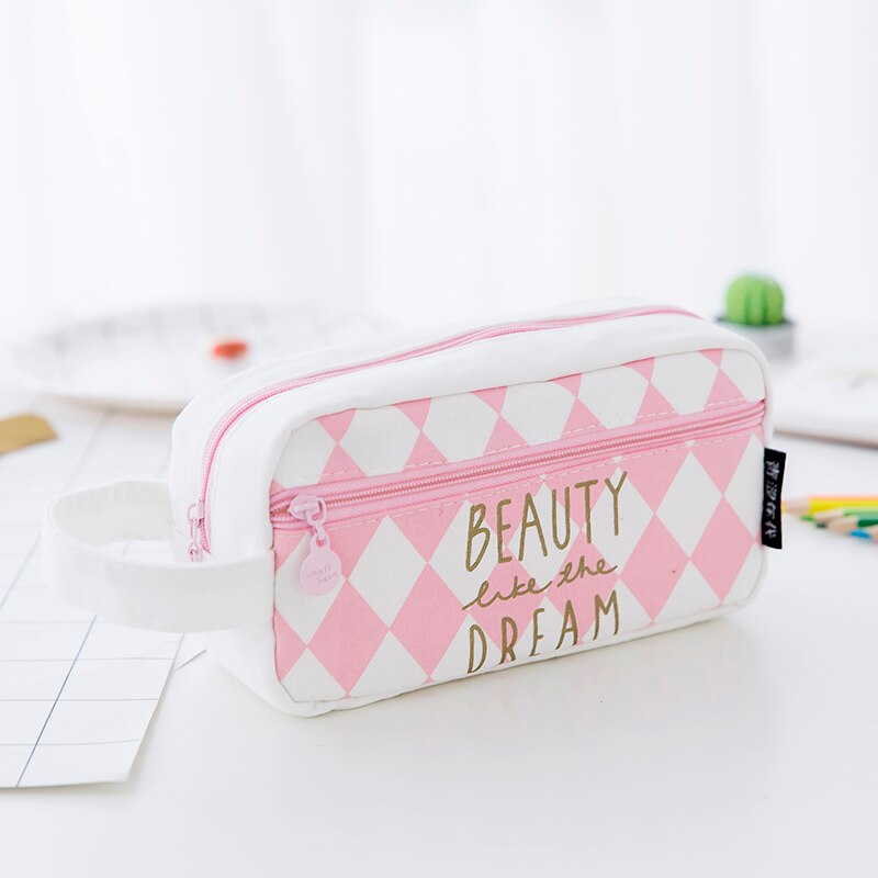 Pencil Case - Canvas - Pink