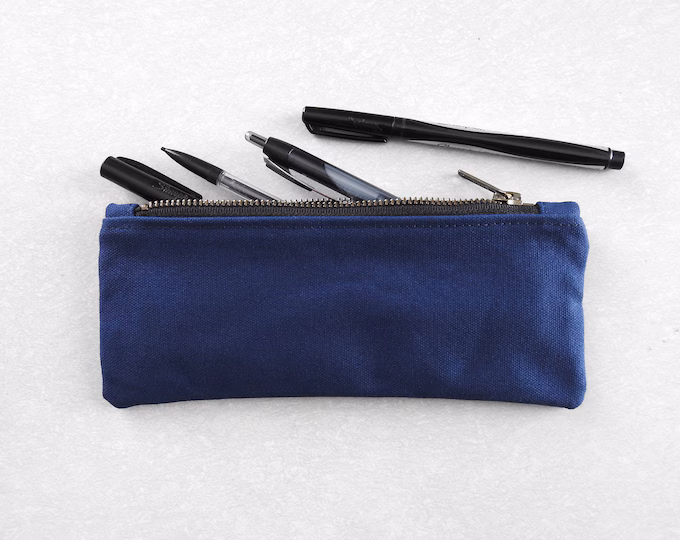 Pencil Case - Zipper - Blue