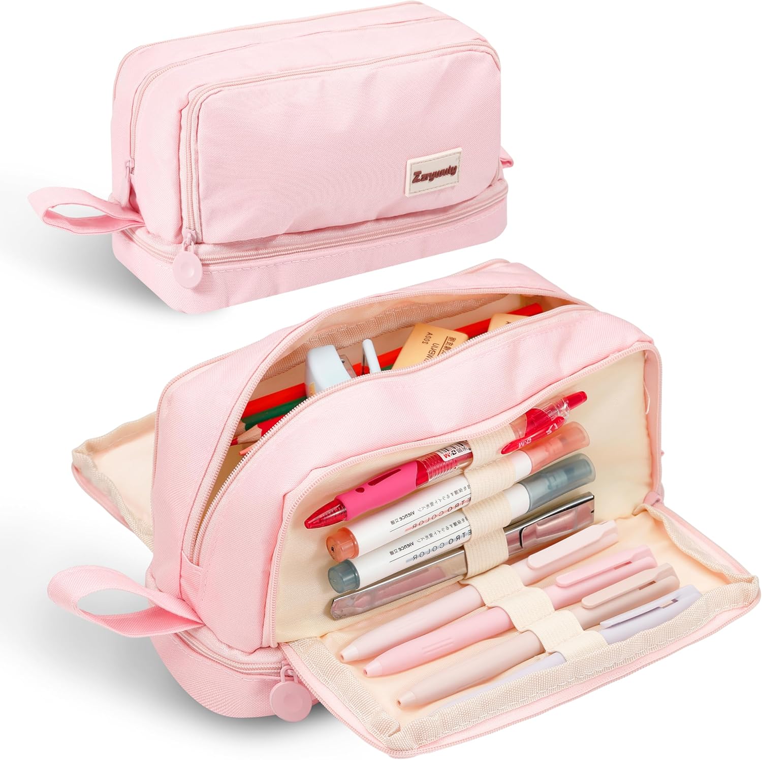Pencil Case - Zipper - Pink