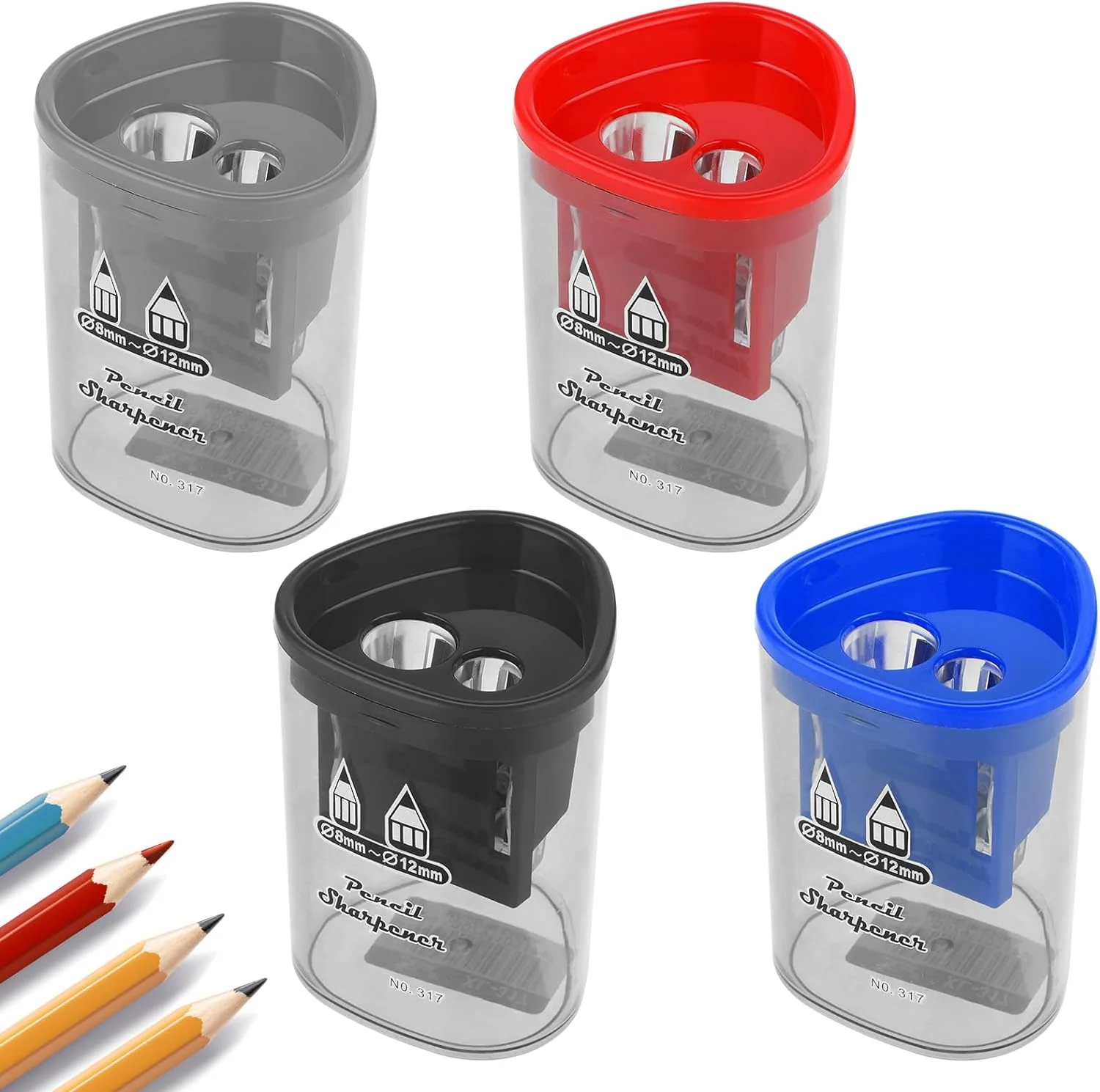 Pencil Sharpener - Metal - with Container