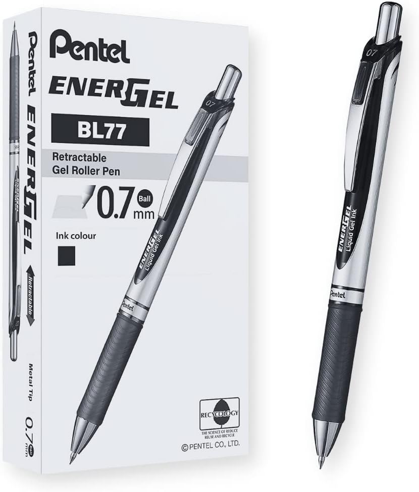 Pentel EnerGel Pen - Black - 12 Pack