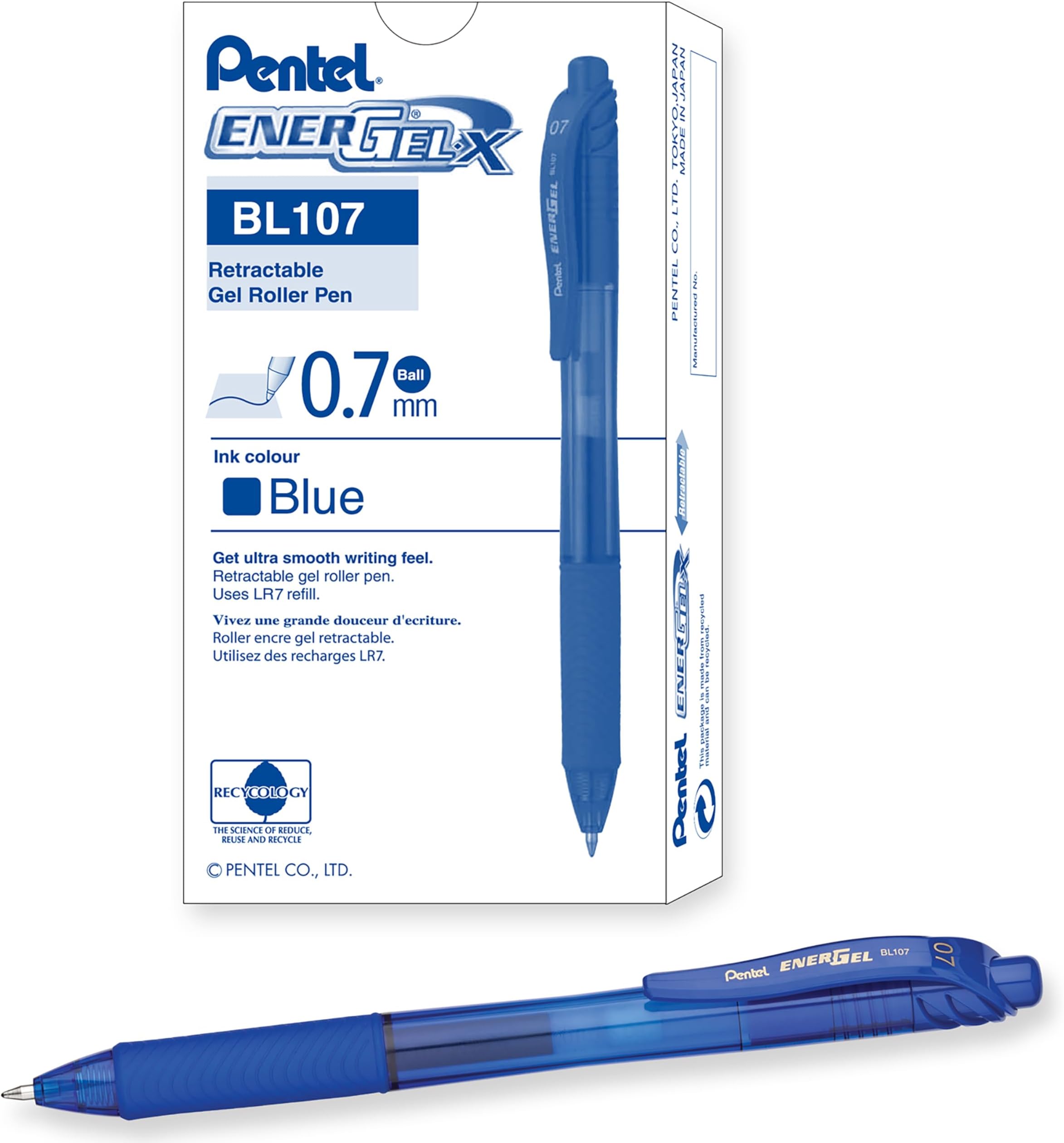 Pentel EnerGel Pen - Blue - 12 Pack
