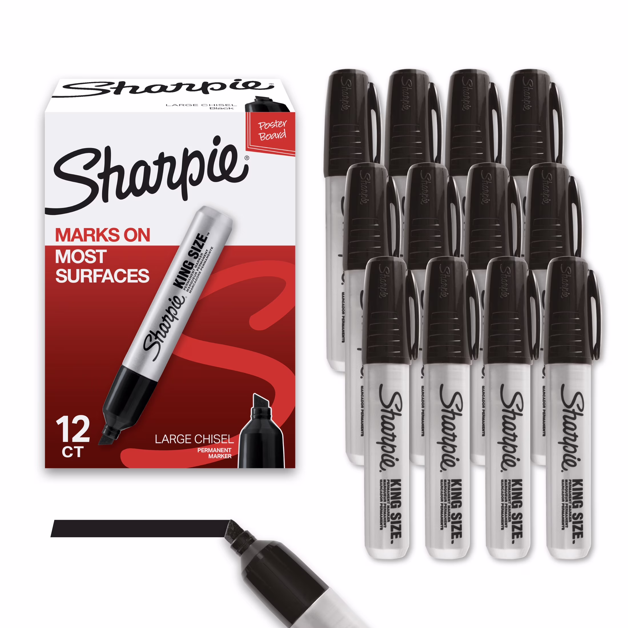 Permanent Marker - Black - 12 Pack