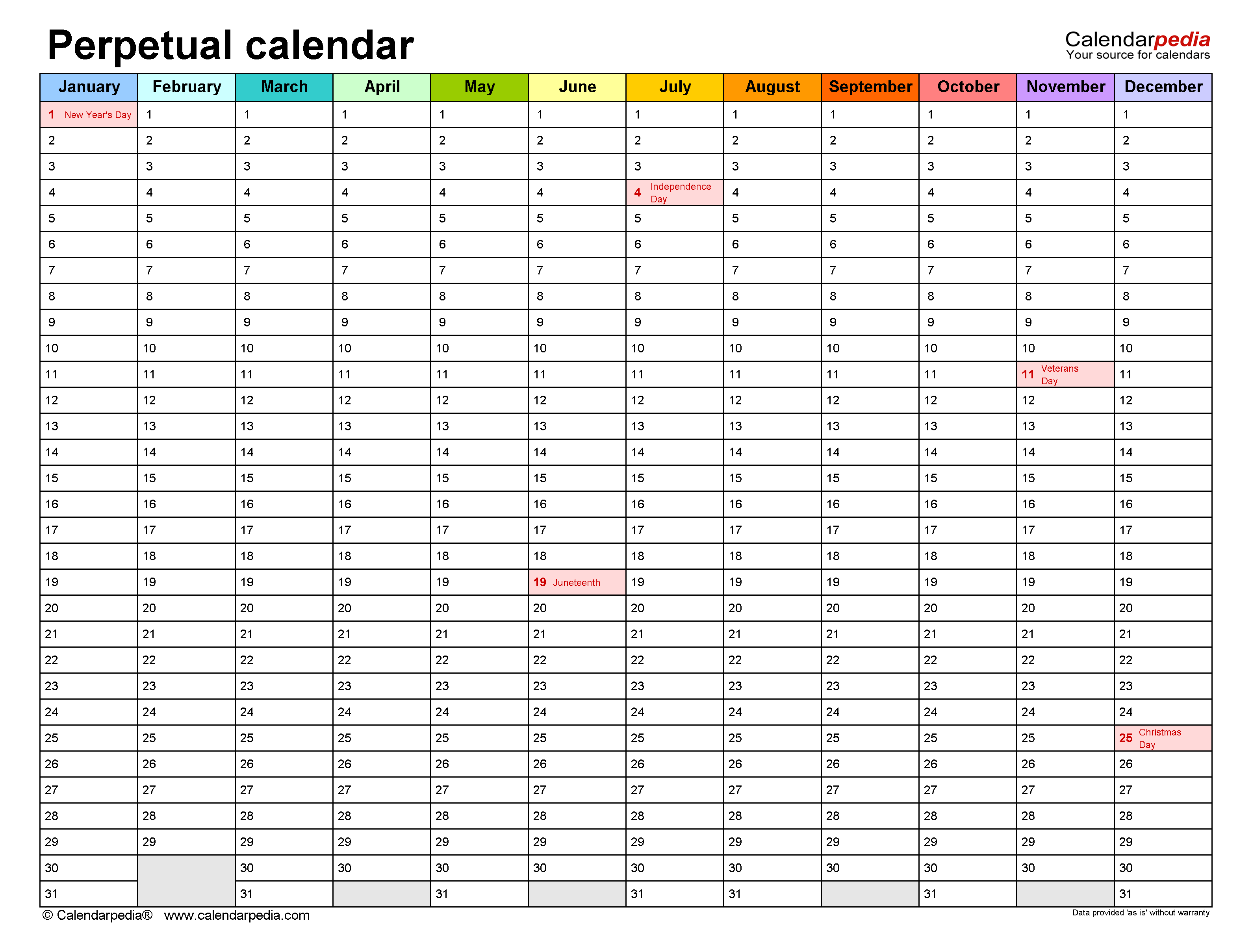 Perpetual Calendar