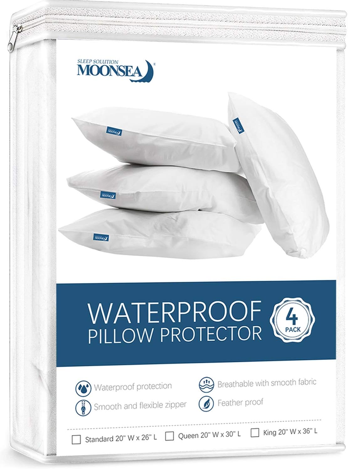 Pillow Protector - King - Waterproof - White