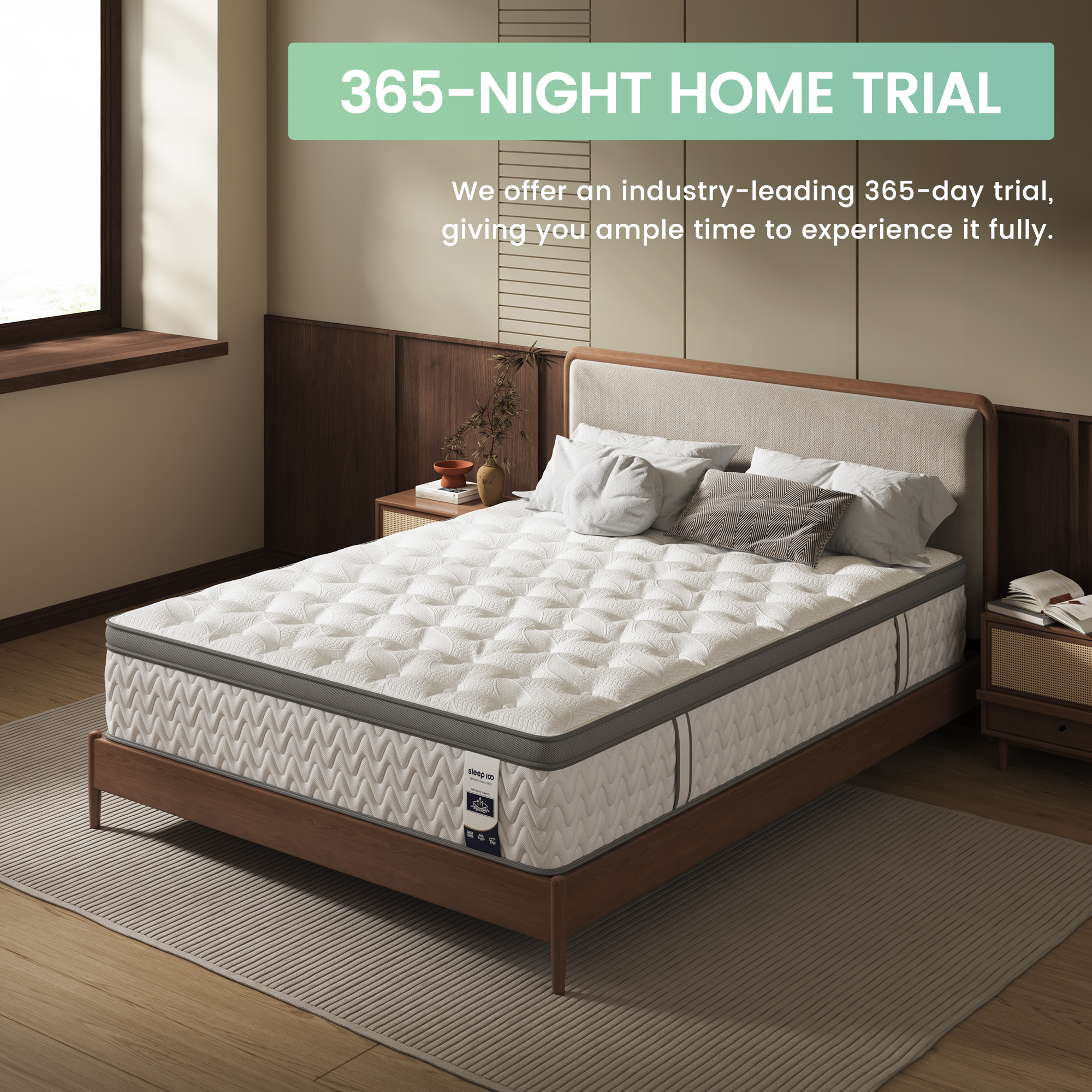 Pillow Top Mattress - Double 10 inch Firm Support
