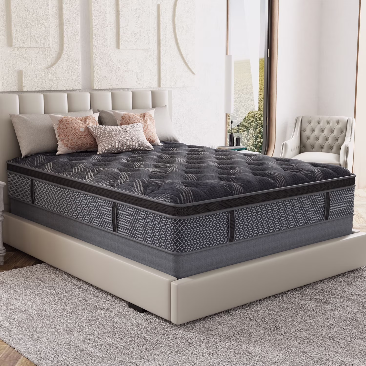 Pillow Top Mattress - Full 10 inch Hypoallergenic