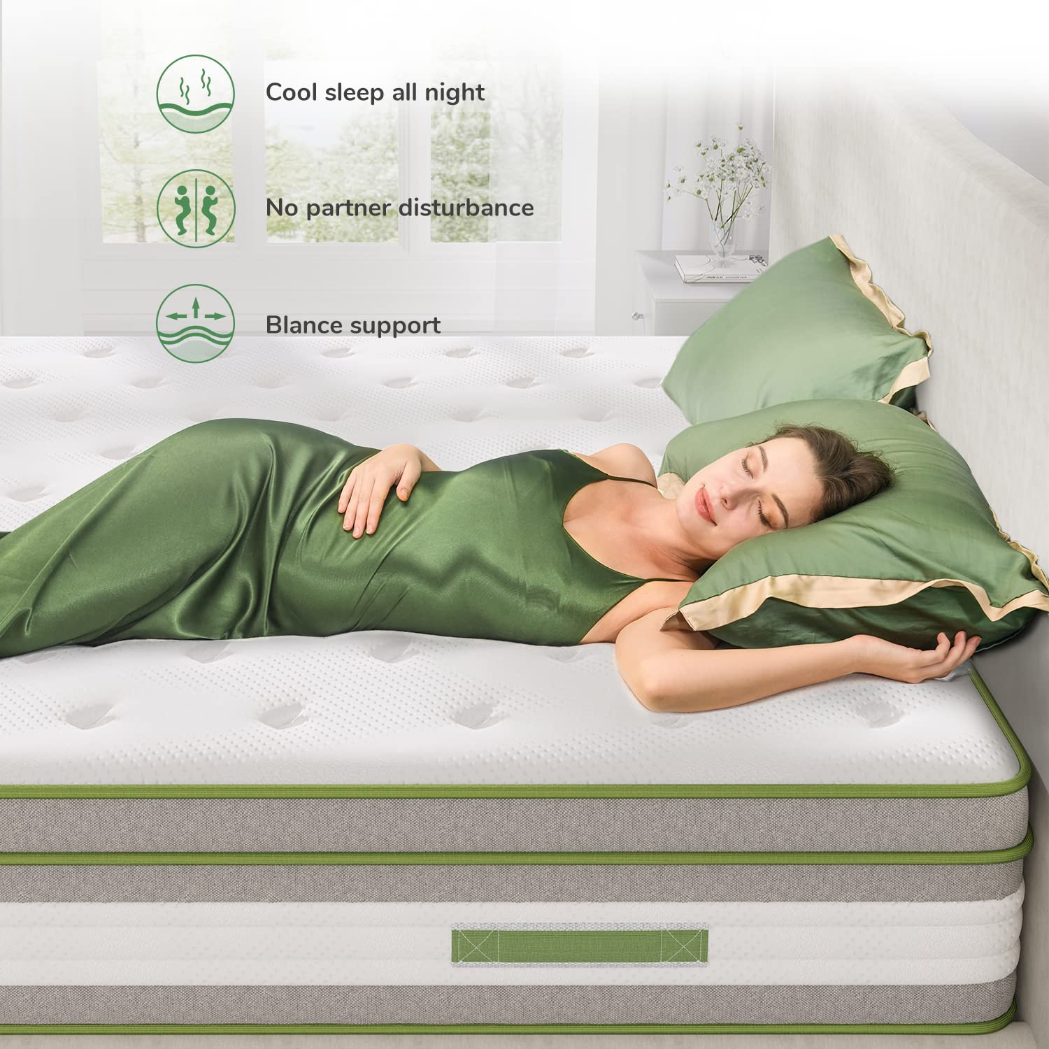 Pillow Top Mattress - King 12 inch Eco-friendly