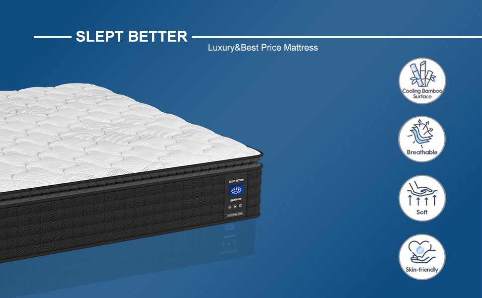 Pillow Top Mattress - King 12 inch Medium Firm