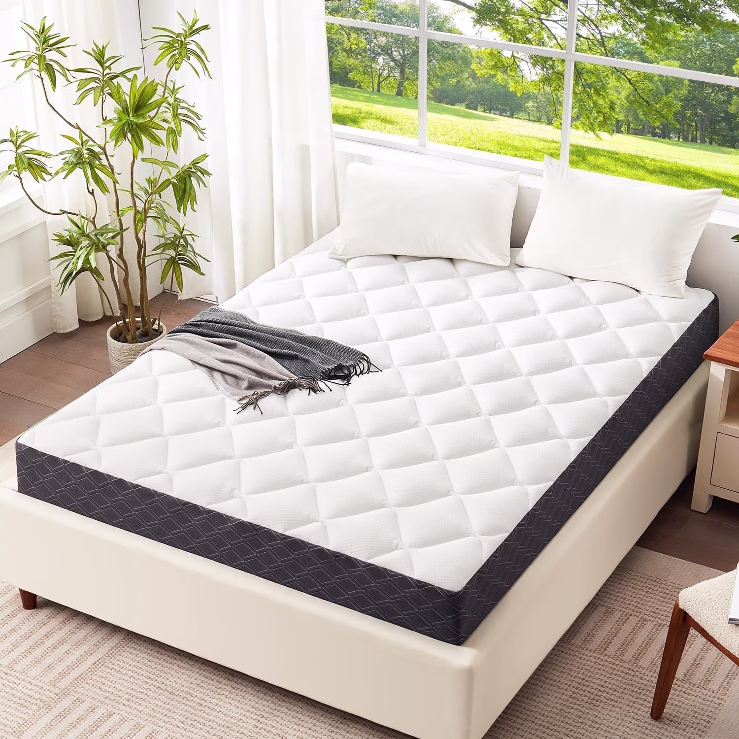 Pillow Top Mattress - King 6 inch Hypoallergenic