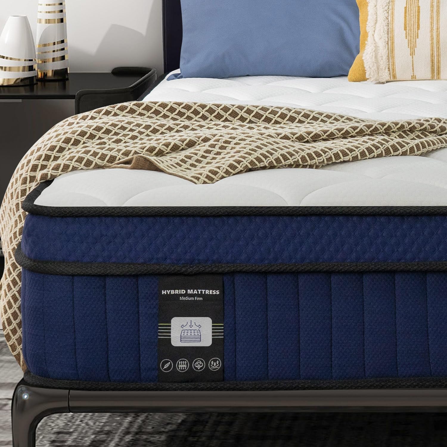 Pillow Top Mattress - Single 12 inch Cooling
