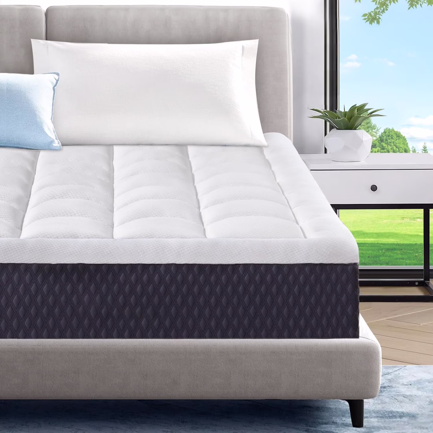 Pillow Top Mattress - Twin XL 10 inch Hypoallergenic