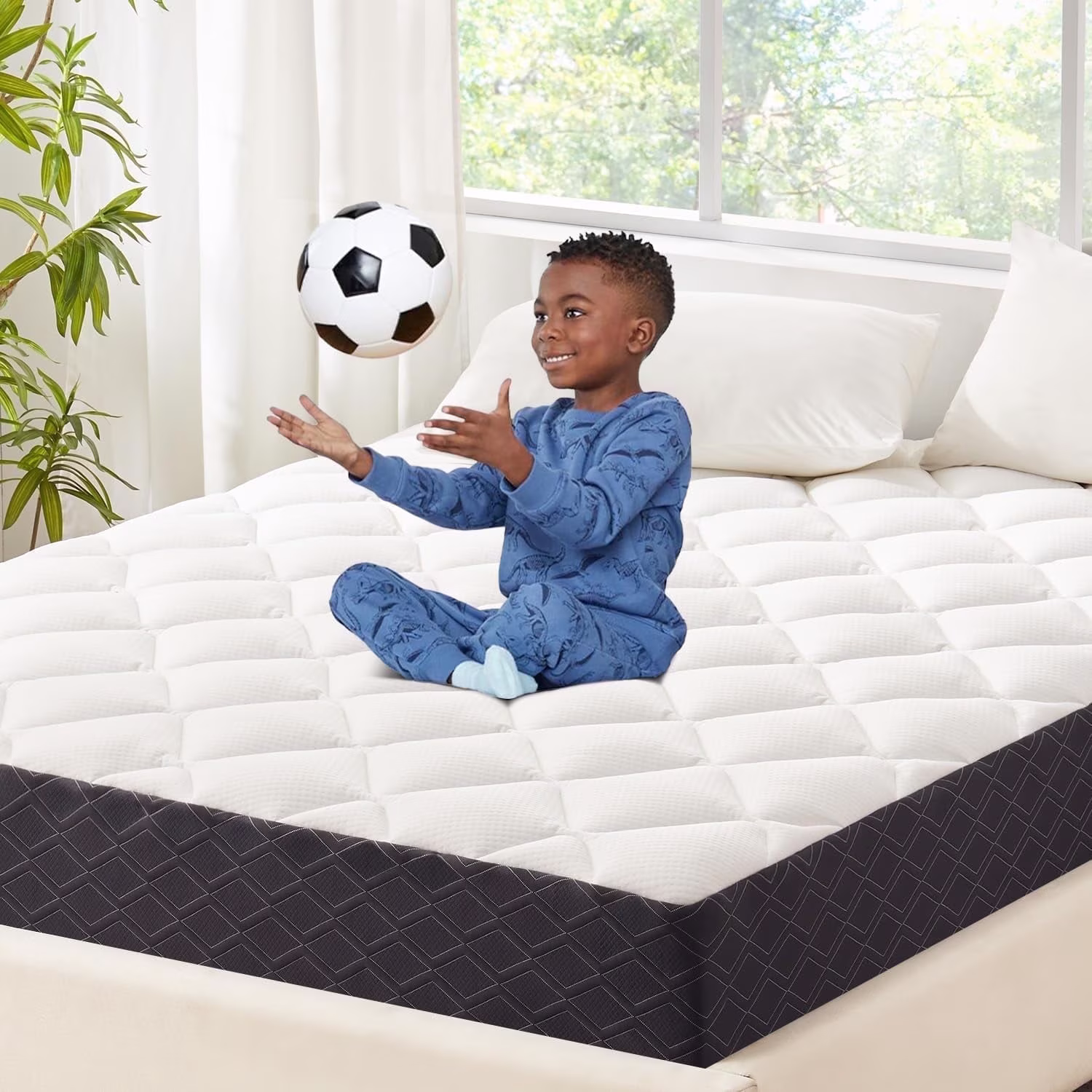 Pillow Top Mattress - Twin XL 6 inch Hypoallergenic