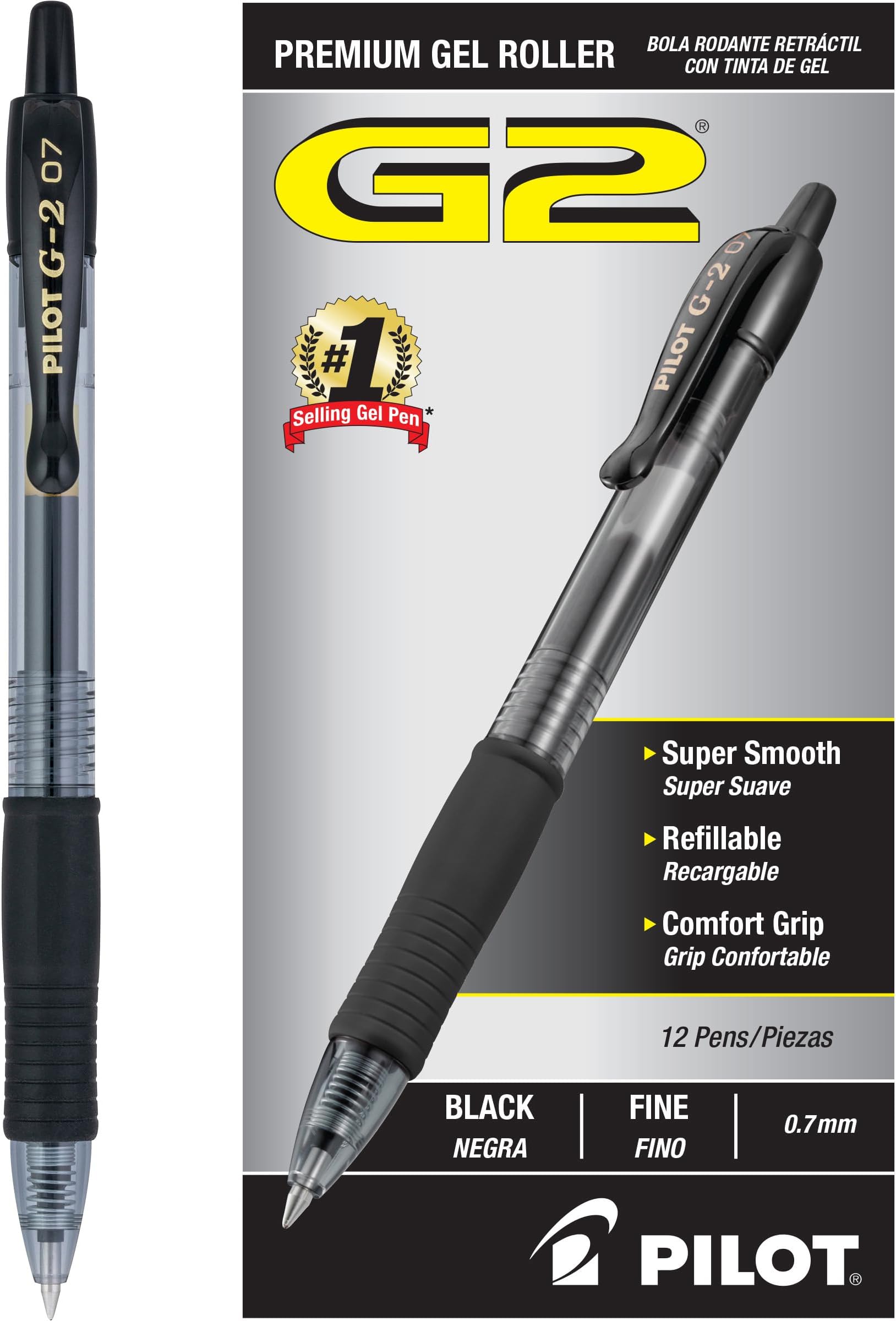 Pilot G2 Gel Pen - Black - 12 Pack