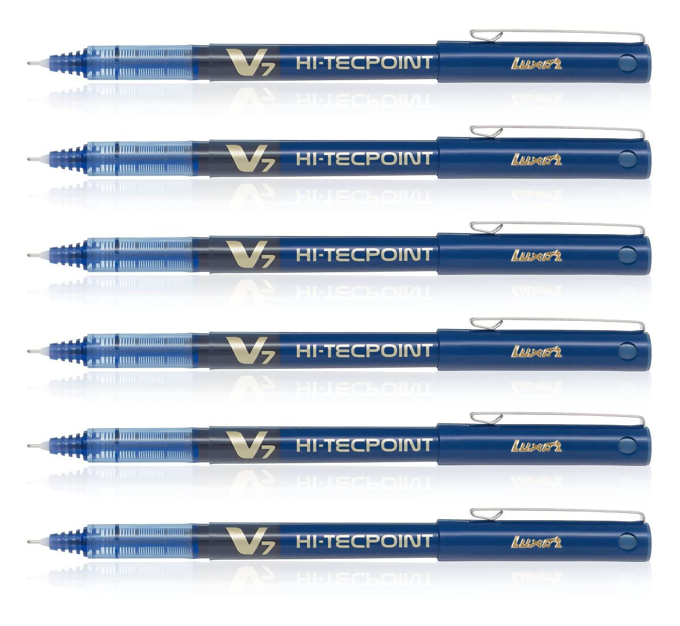 Pilot V7 Hi-Tecpoint Pen - Blue - 12 Pack