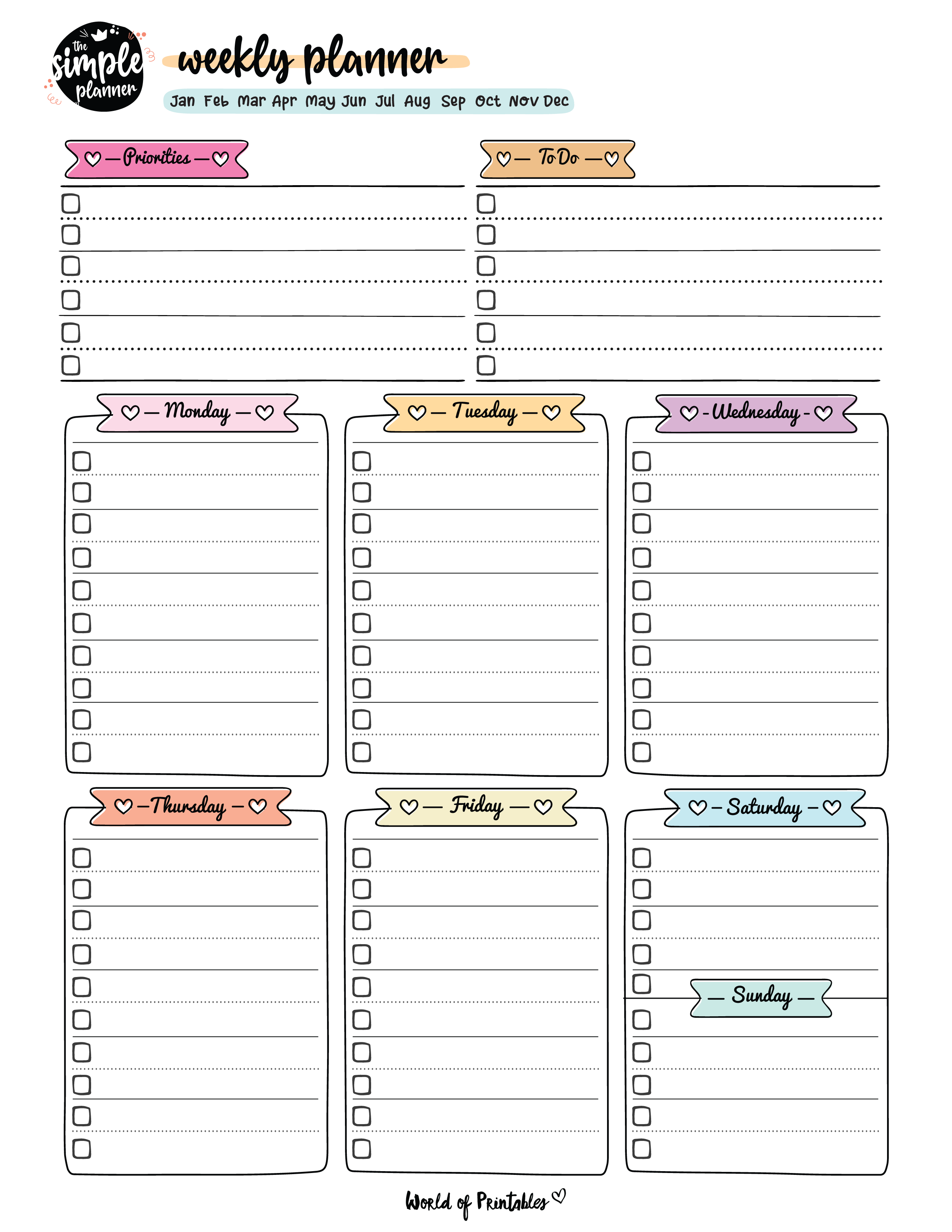 Planner Weekly