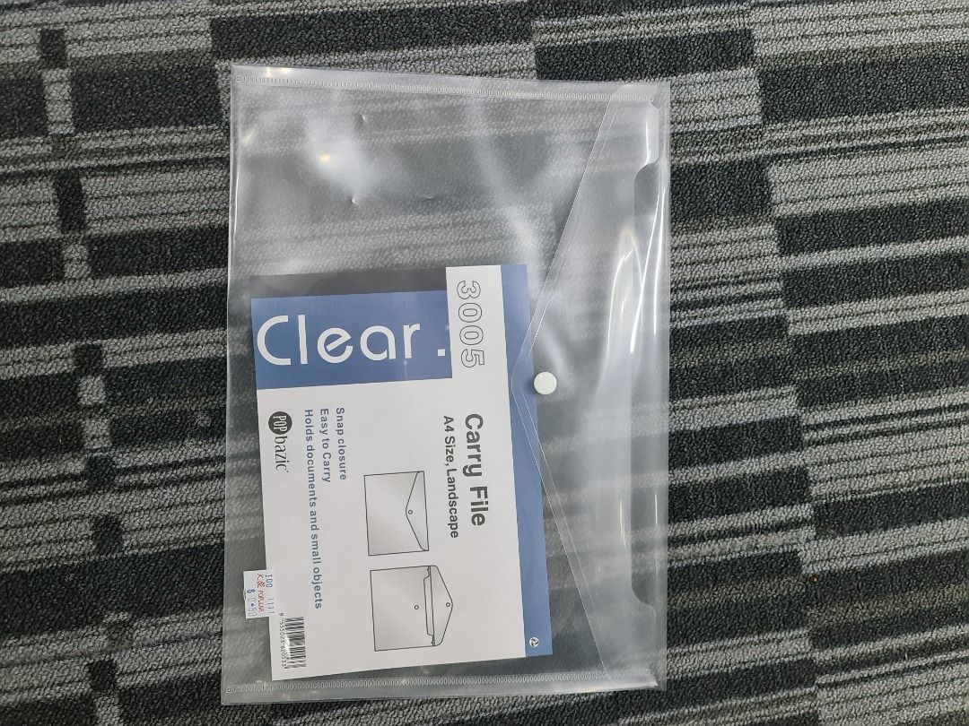Plastic Folder - A4 - Clear - 10 Pack