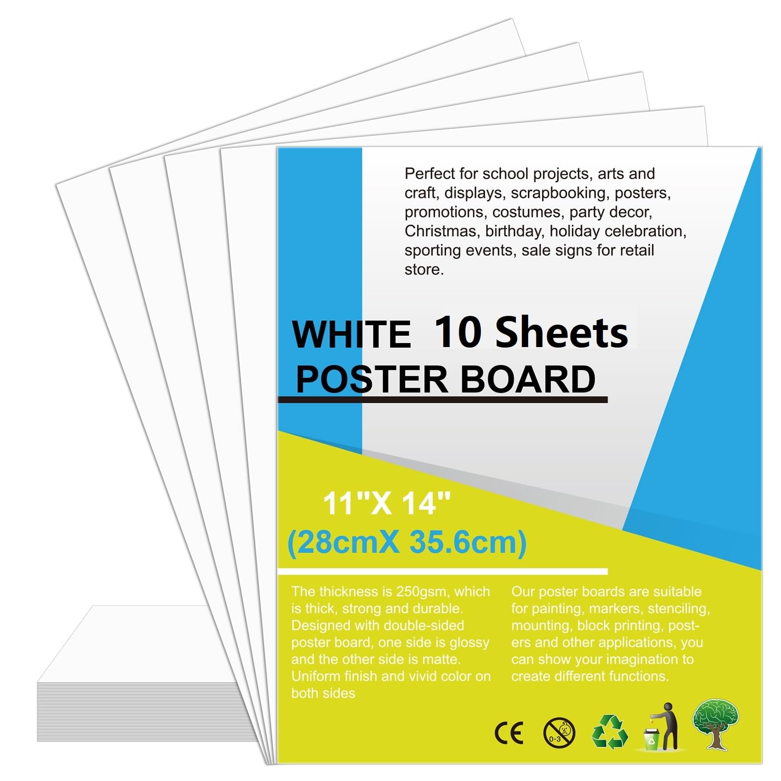 Poster Board - A2 - 10 Pack - White
