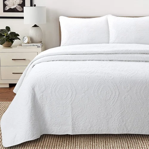 Quilt - Double - Cotton - White
