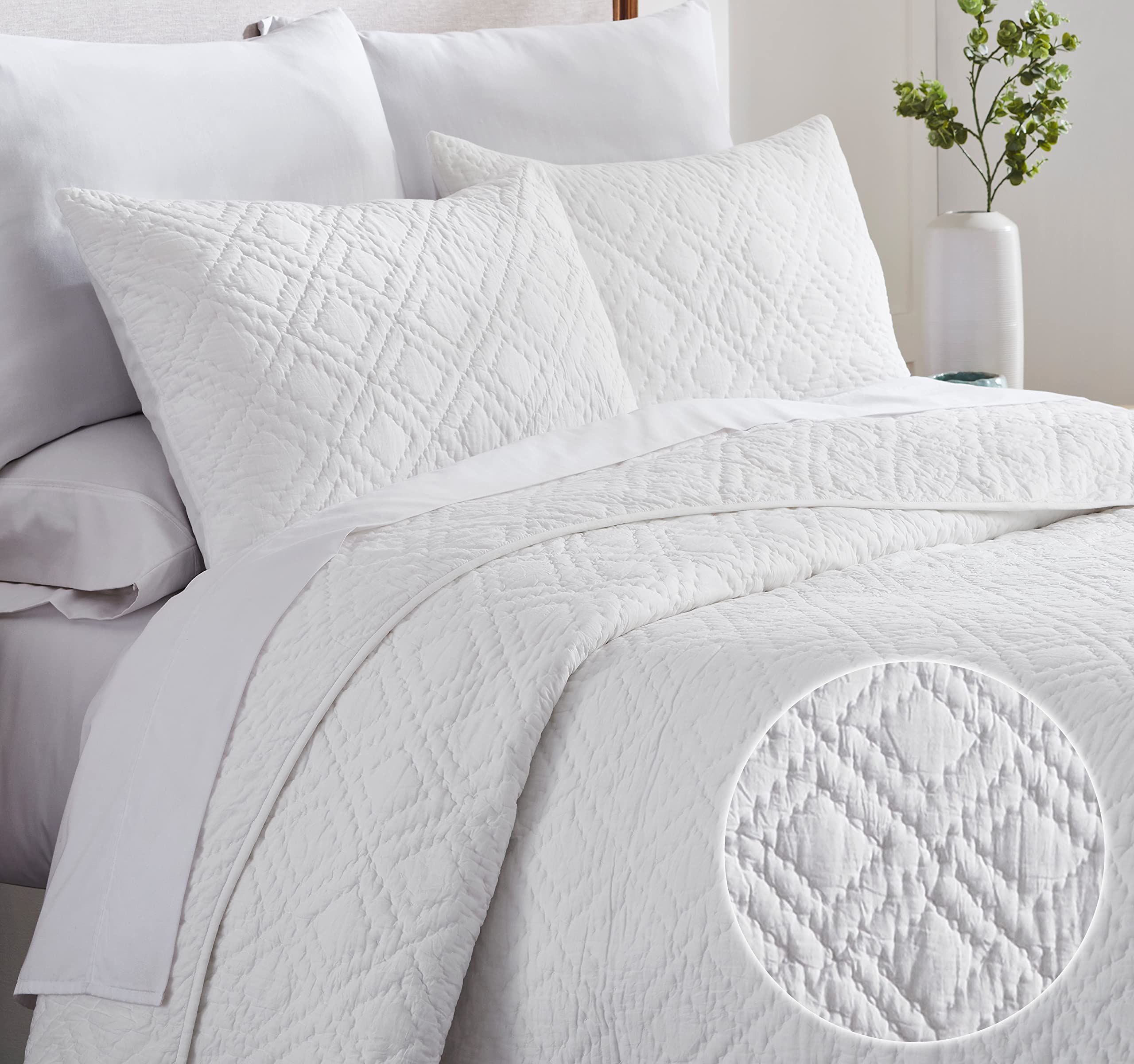Quilt - King - Cotton - White