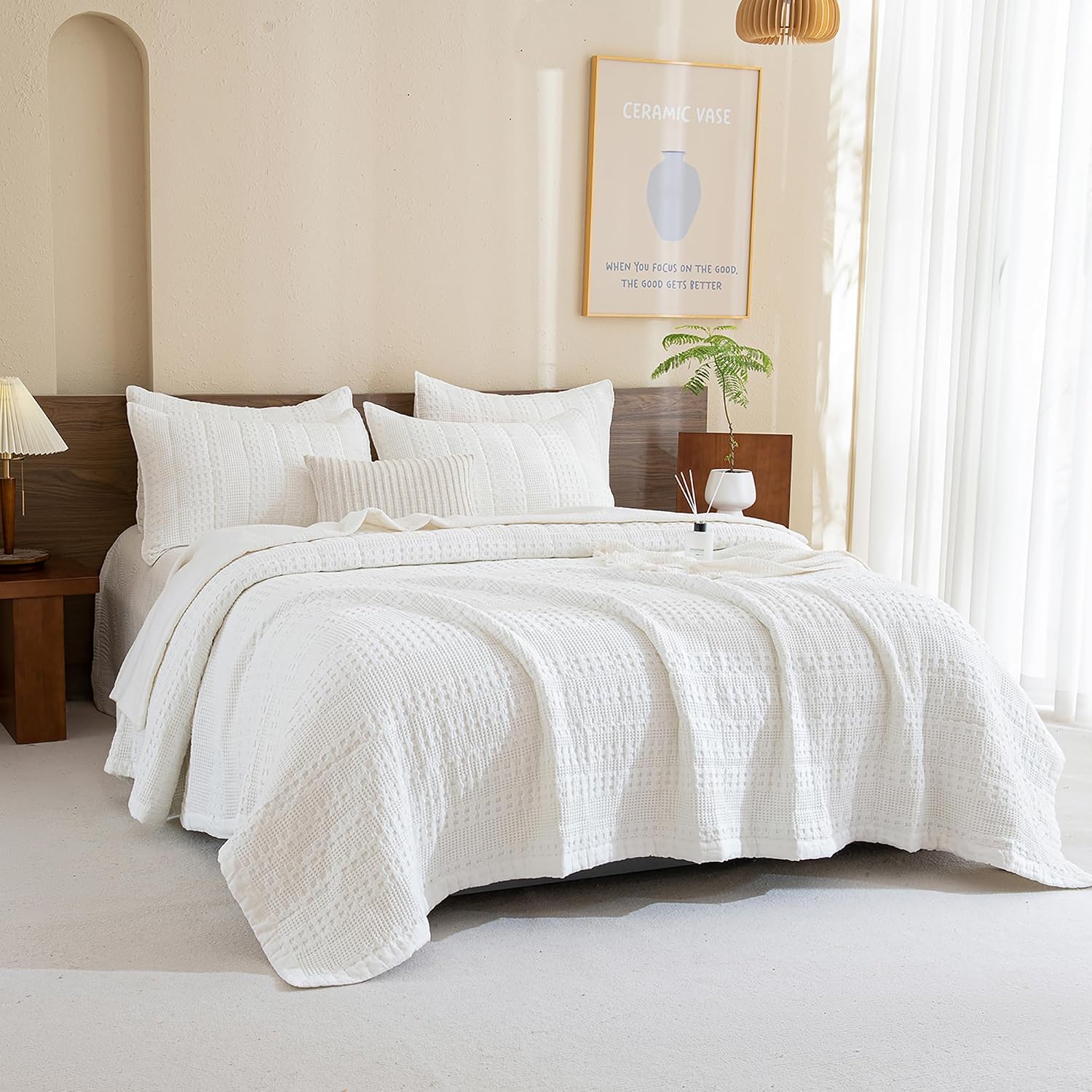 Quilt - Queen - Cotton - White