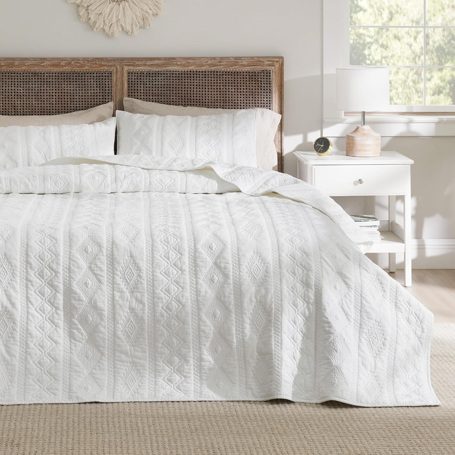 Quilt - Queen - Cotton - White