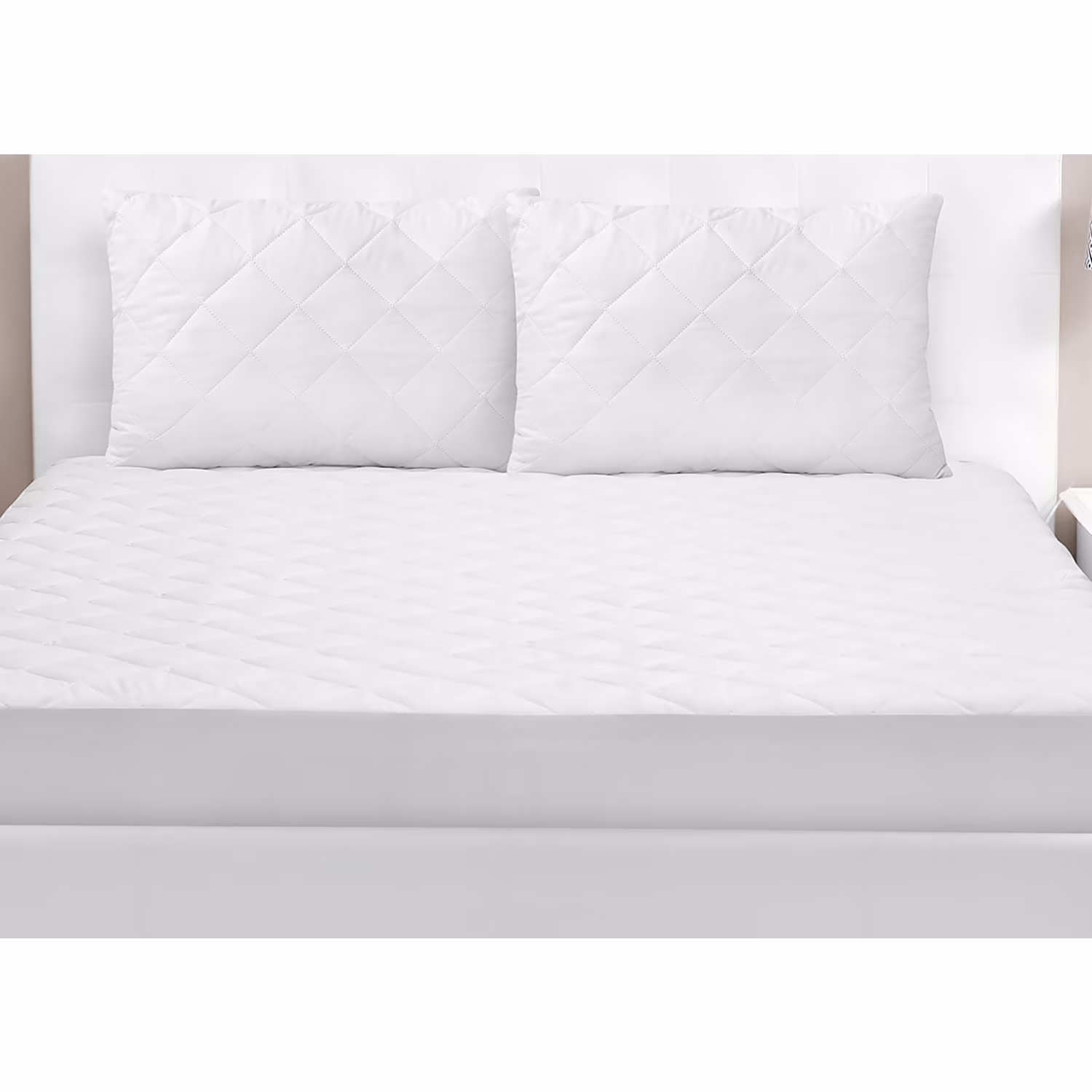 Quilted Mattress Protector - King - White