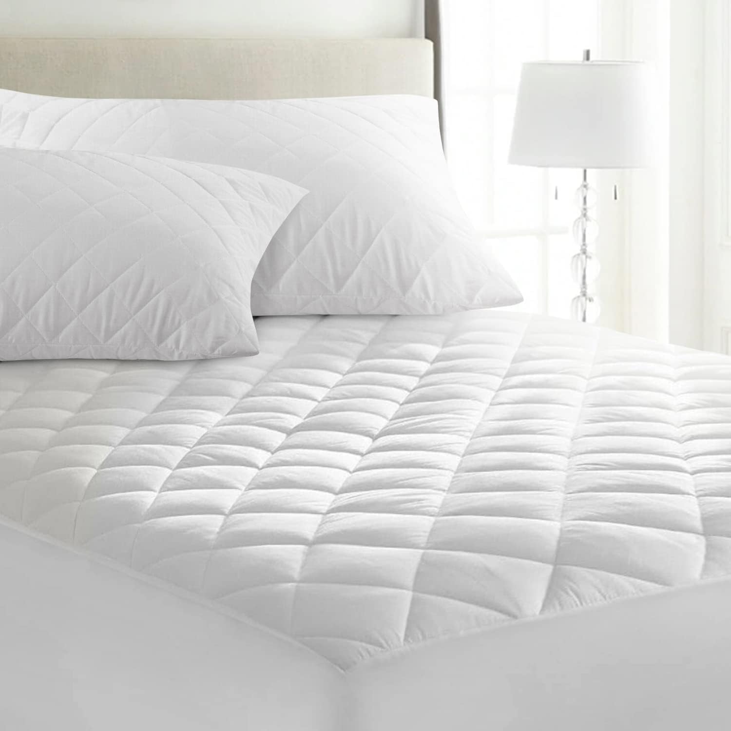 Quilted Mattress Protector - Single - White