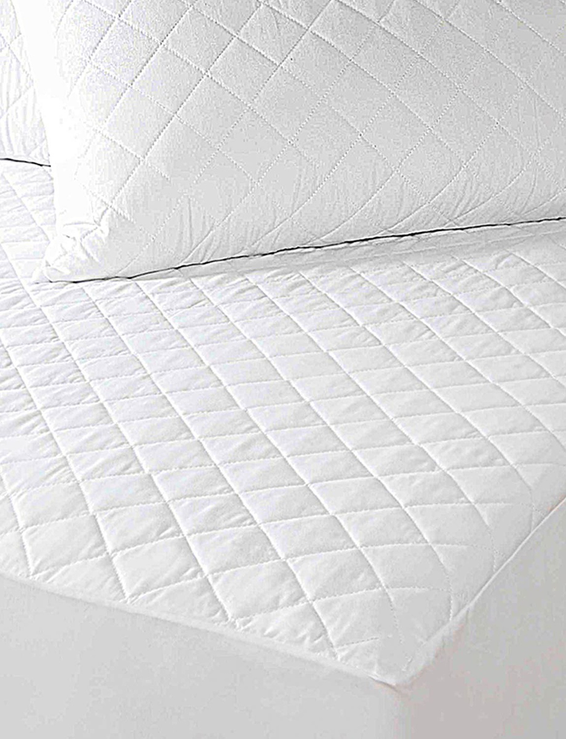 Quilted Mattress Protector - Single - White