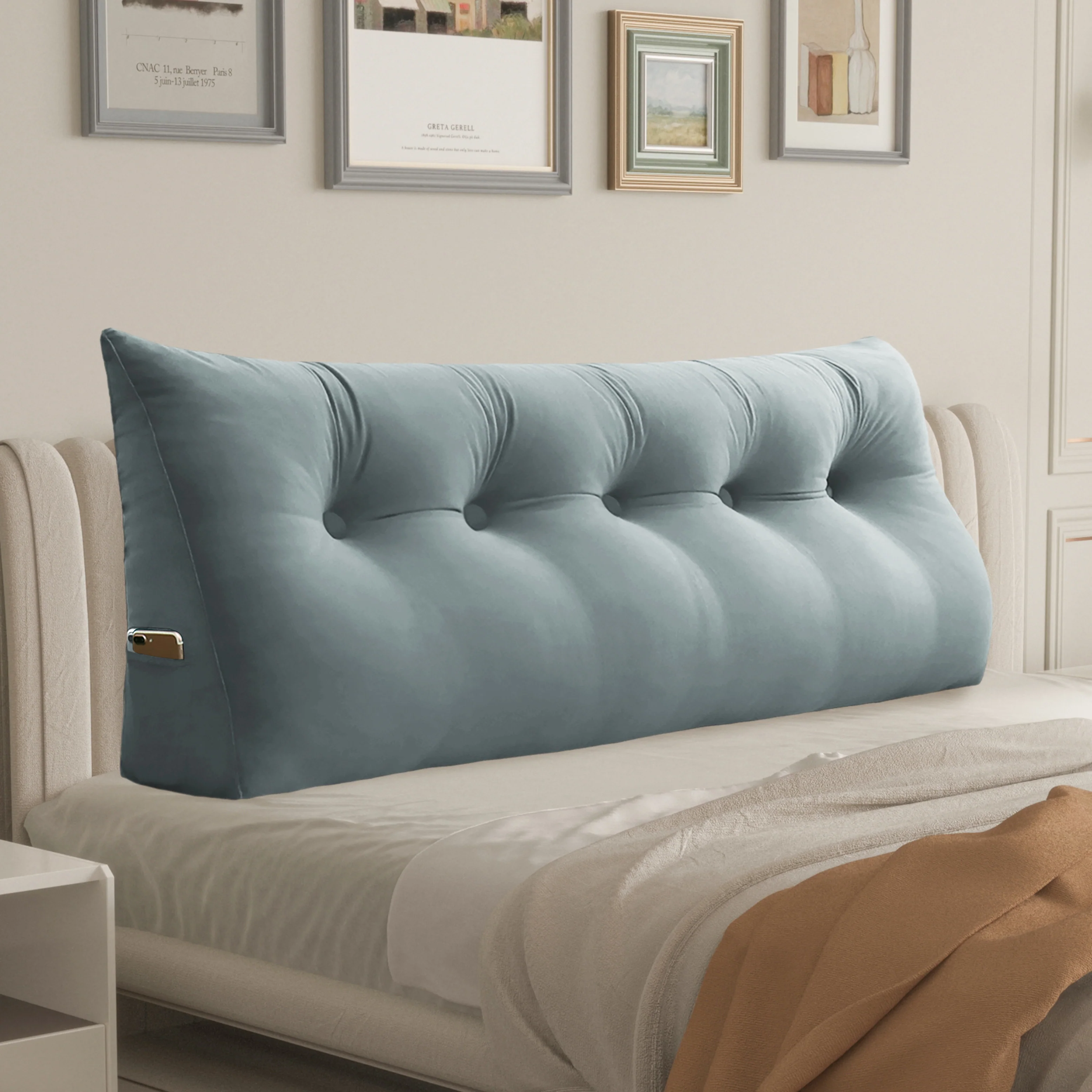 Reading Pillow - Backrest - Standard - Gray