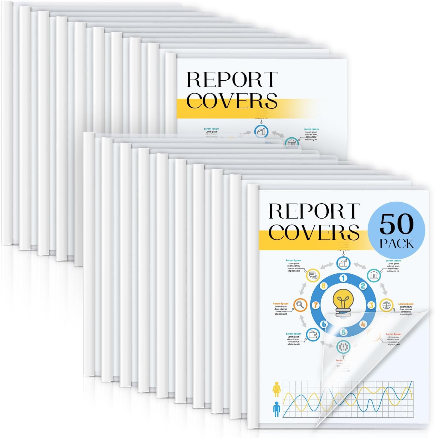 Report Covers - A4 - Colored - 50 Pack